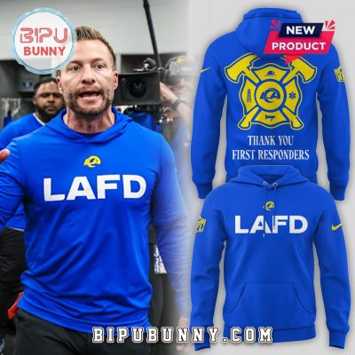 LA Rams Thank You First Responders Blue Hoodie Set