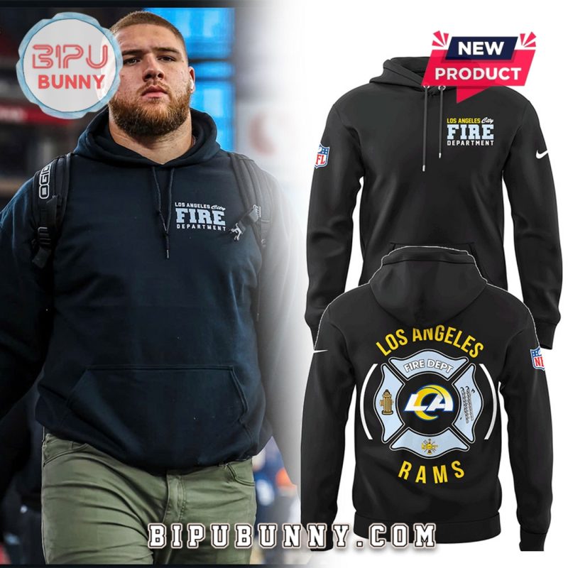 Los Angeles Rams Fire Department Black Hoodie Set