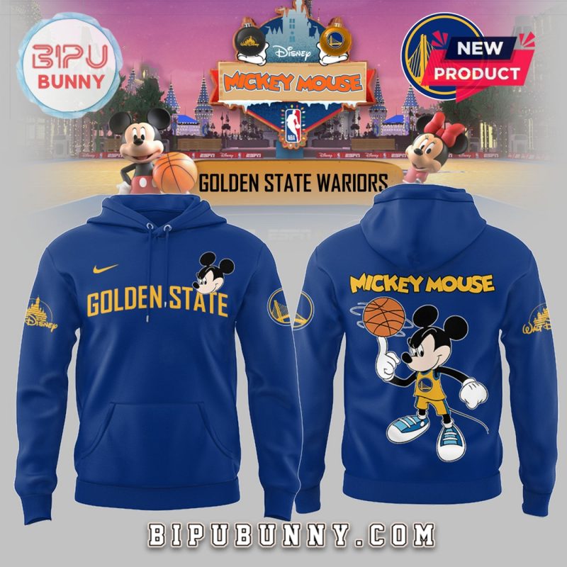 Mickey Mouse x Golden State Warriors Blue Hoodie