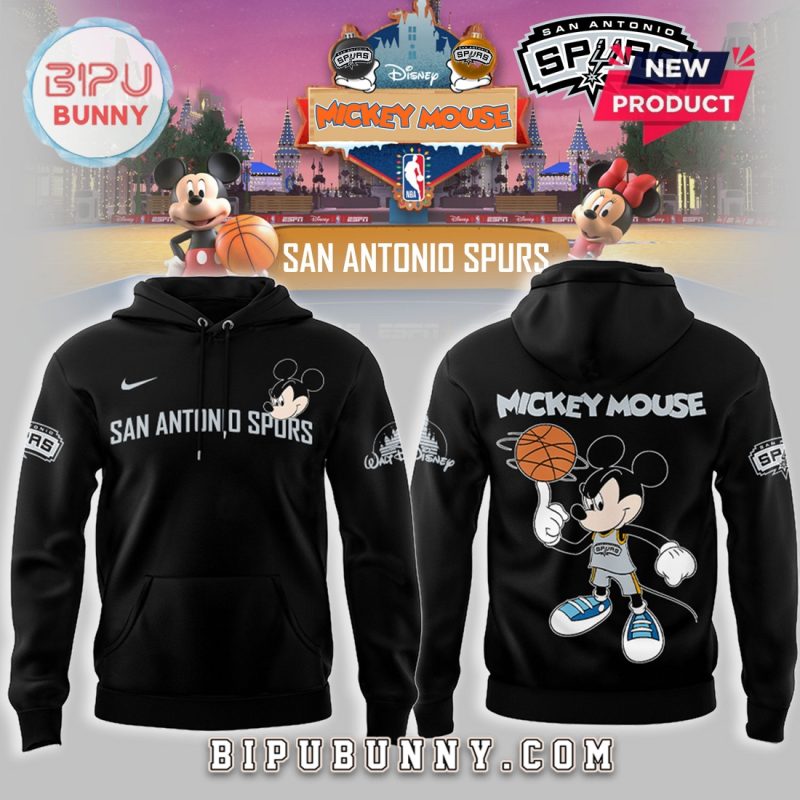 Mickey Mouse x Spurs Black Edition Hoodie