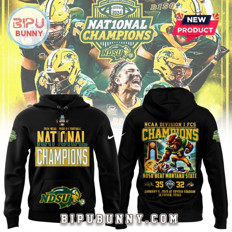 NDSU Football 10 Time Championship Black Hoodie Set