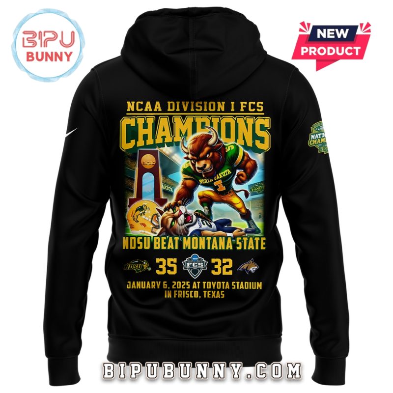 NDSU Football 10 Time Championship Black Hoodie Set