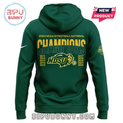 NDSU Football 10 Time Championship Green Hoodie Set