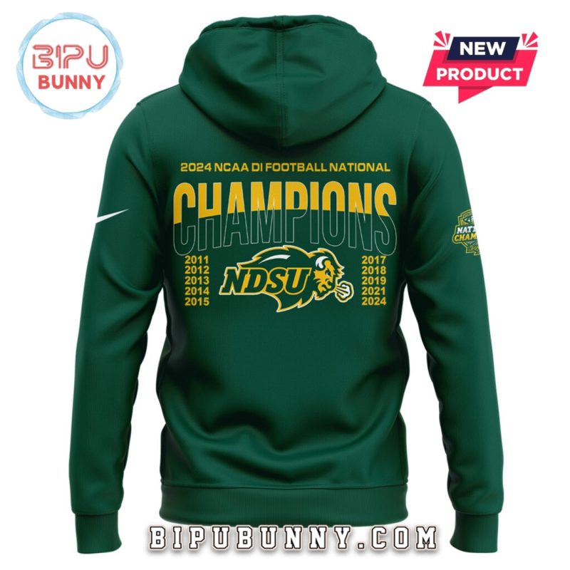 NDSU Football 10 Time Championship Green Hoodie Set