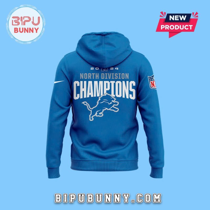 New Detroit Lions NFC North Champions Blue Hoodie