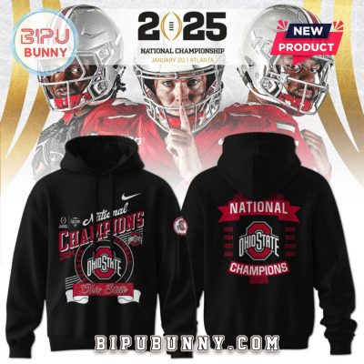 Ohio State Buckeyes Playoff 2024 Champions Black Hoodie