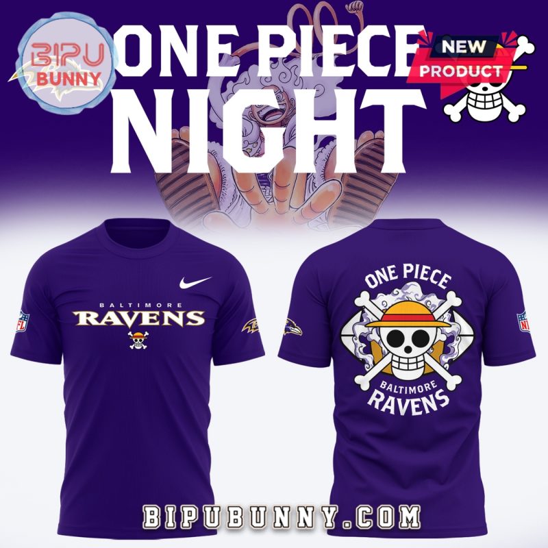 One Piece x Baltimore Ravens 2024 Nike Hoodie