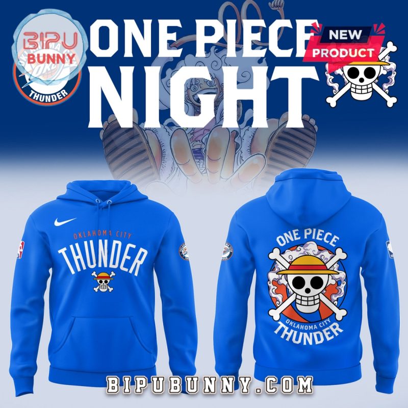 OnePiece Luffy x Oklahoma City Thunder 2025 Hoodie