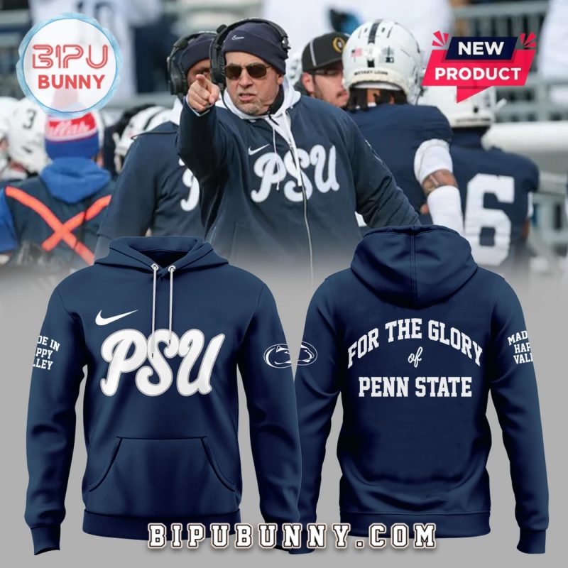 Penn State Coach James Franklin Navy Hoodie Set