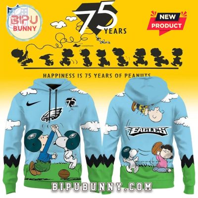 Philadelphia Eagles X Snoopy Peanuts 75th Anniversary Hoodie Set