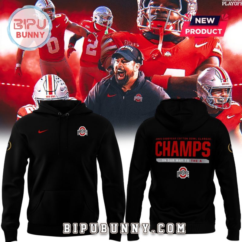 Playoff 2025 Bowl Champions Ohio State Buckeyes Hoodie