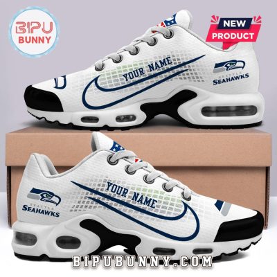 Seattle Seahawks Custom NFL White Air Max Sneakers