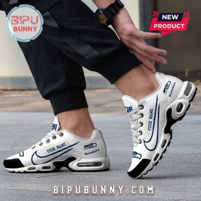 Seattle Seahawks Custom NFL White Air Max Sneakers