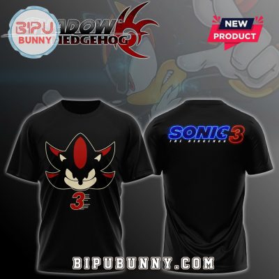 The Sonic Movie 3 Sonic Logo Black Shirt