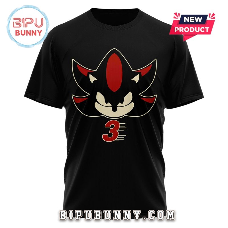 The Sonic Movie 3 Sonic Logo Black Shirt