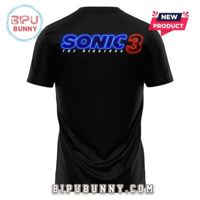 The Sonic Movie 3 Sonic Logo Black Shirt