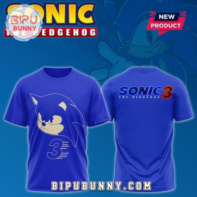 The Sonic Movie 3 Sonic Logo Blue Shirt