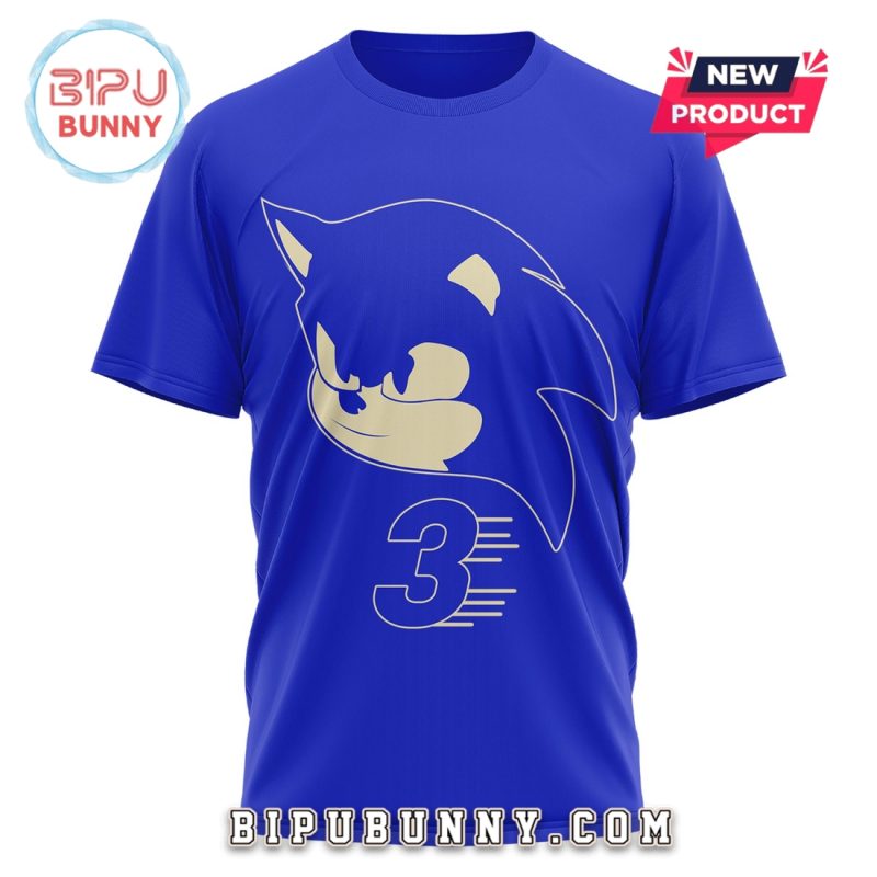 The Sonic Movie 3 Sonic Logo Blue Shirt