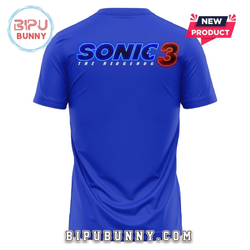 The Sonic Movie 3 Sonic Logo Blue Shirt