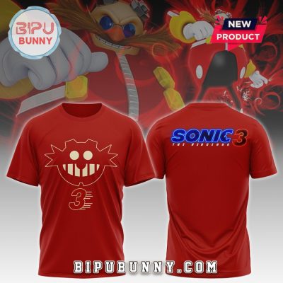 The Sonic Movie 3 Sonic Logo Red Shirt