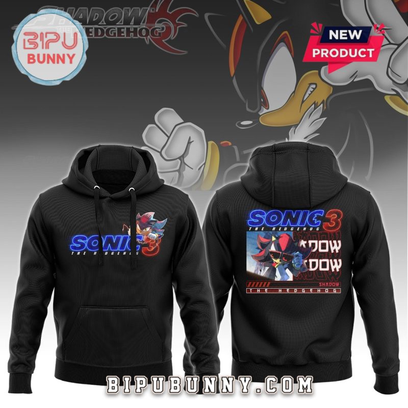 The Sonic Movie 3 Sonic Shadow Black Hoodie