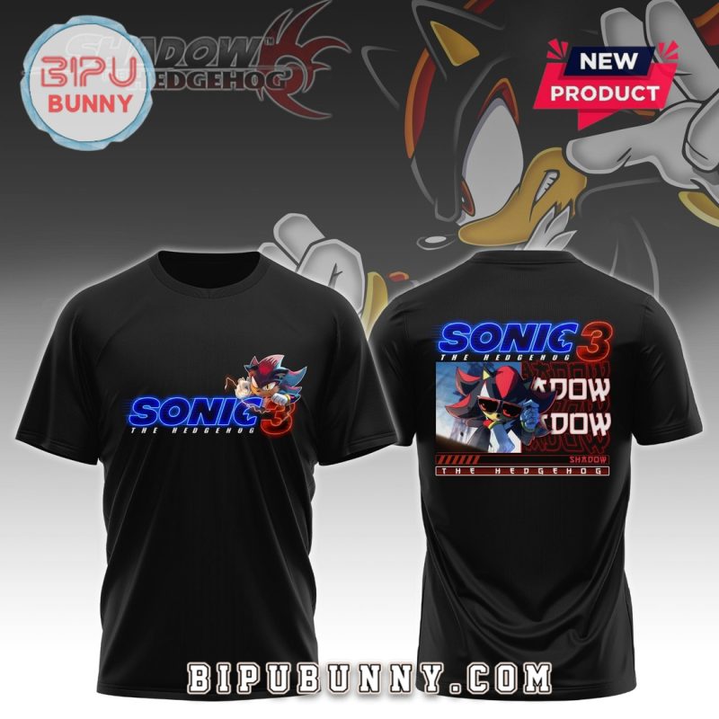 The Sonic Movie 3 Sonic Shadow Black Hoodie