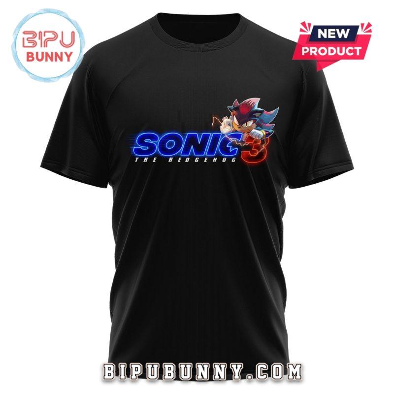 The Sonic Movie 3 Sonic Shadow Black Hoodie