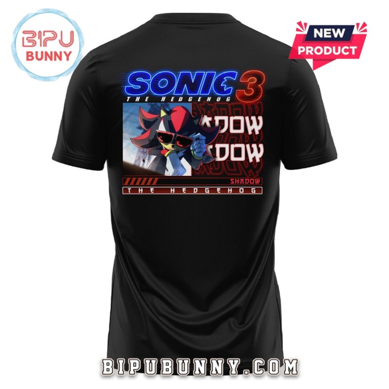 The Sonic Movie 3 Sonic Shadow Black Hoodie