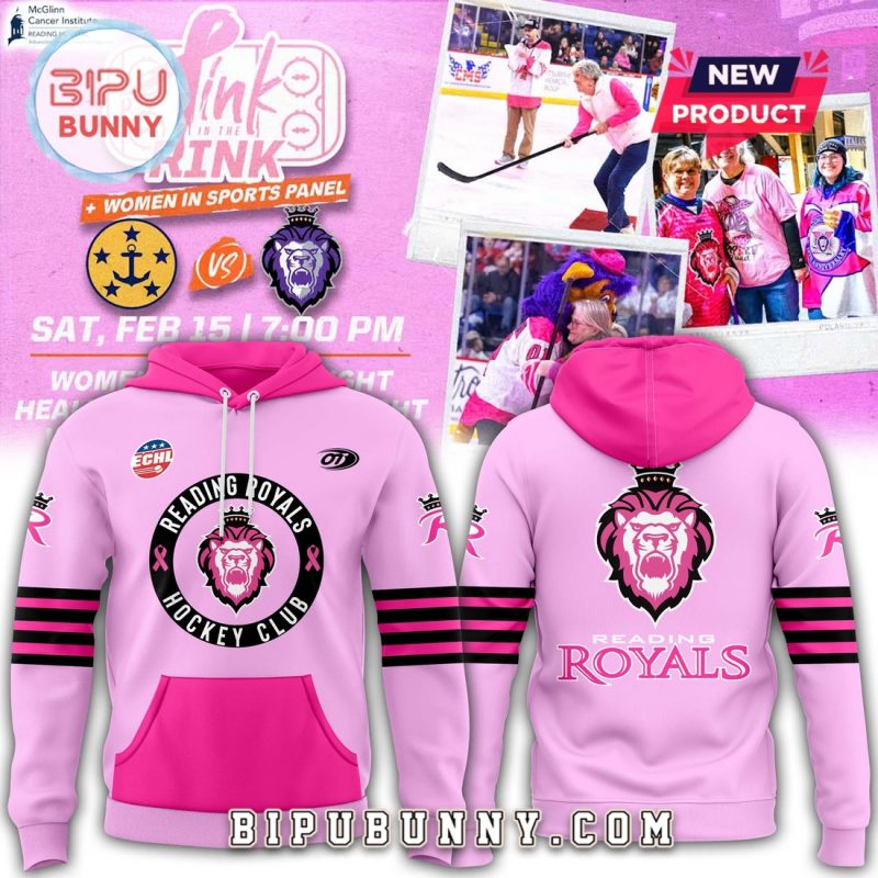 2025 Reading Royals Pink In The Rink Hoodie