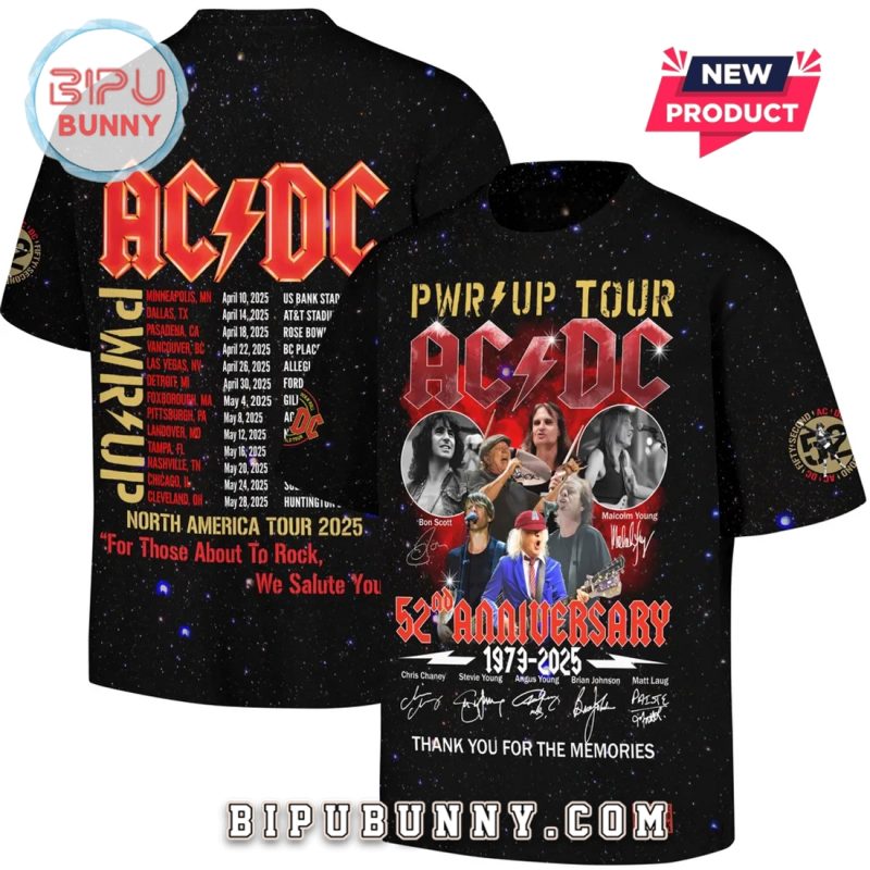 ACDC 1973 – 2025 Anniversary 52nd Shirt