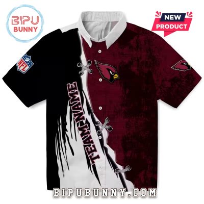 Arizona Cardinals Custom Edgy Streaks Hawaiian Shirt