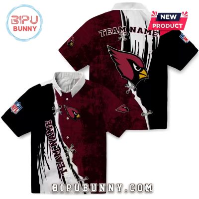 Arizona Cardinals Custom Edgy Streaks Hawaiian Shirt