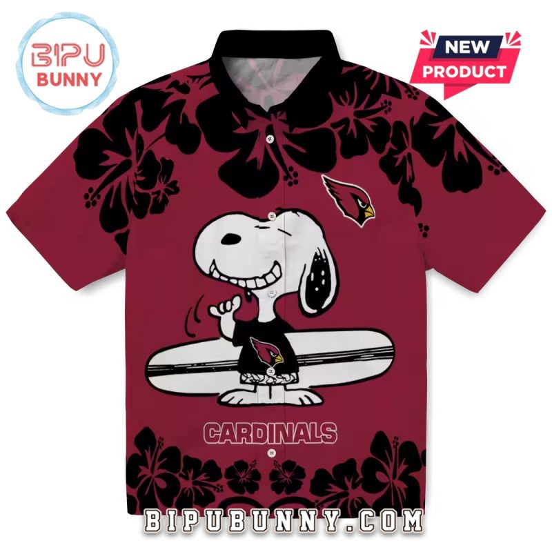 Arizona Cardinals Snoopy Surf Hawaiian Shirt