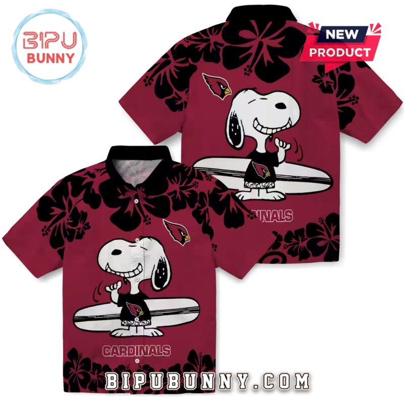 Arizona Cardinals Snoopy Surf Hawaiian Shirt