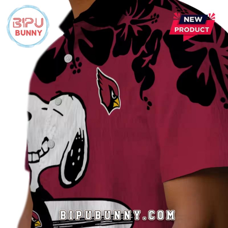 Arizona Cardinals Snoopy Surf Hawaiian Shirt