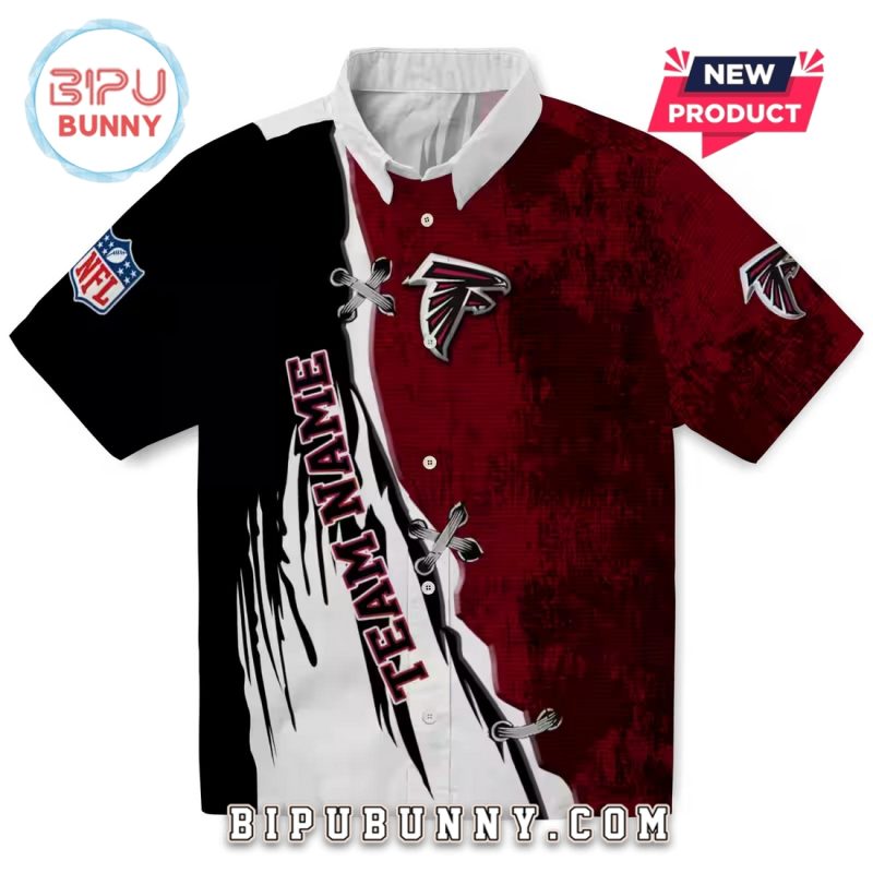 Atlanta Falcons Custom Edgy Streaks Hawaiian Shirt