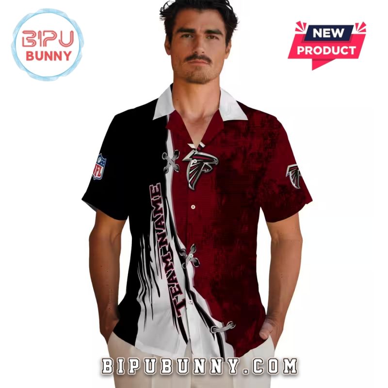 Atlanta Falcons Custom Edgy Streaks Hawaiian Shirt