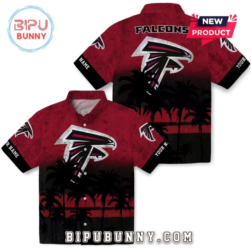 Atlanta Falcons Custom Sunset Pattern Hawaiian Shirt