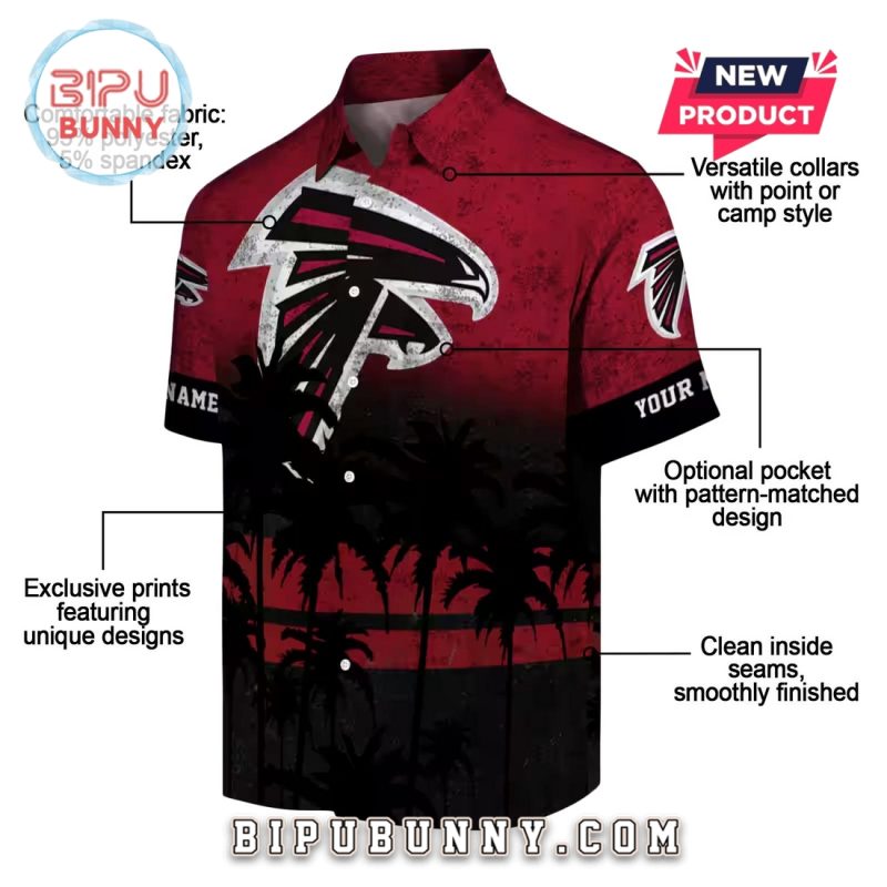 Atlanta Falcons Custom Sunset Pattern Hawaiian Shirt