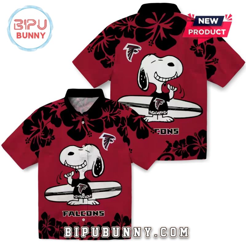 Atlanta Falcons Snoopy Surf Hawaiian Shirt