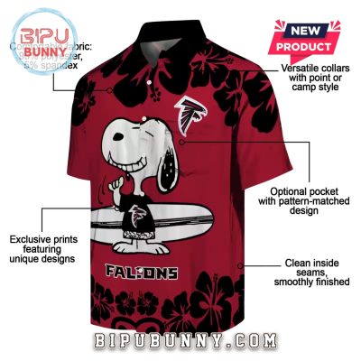 Atlanta Falcons Snoopy Surf Hawaiian Shirt