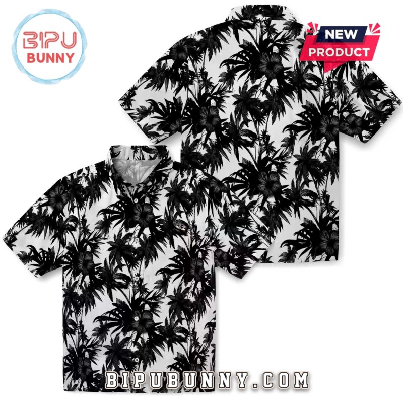 Baltimore Ravens Palm Motifs Hawaiian Shirt