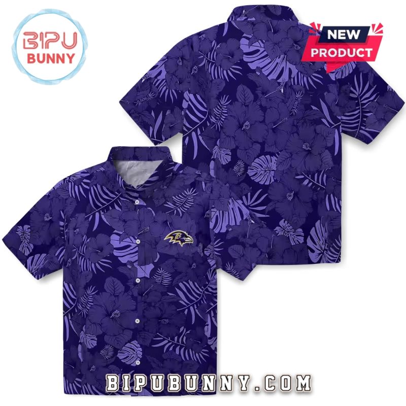 Baltimore Ravens Purple Jungle Vibes Hawaiian Shirt