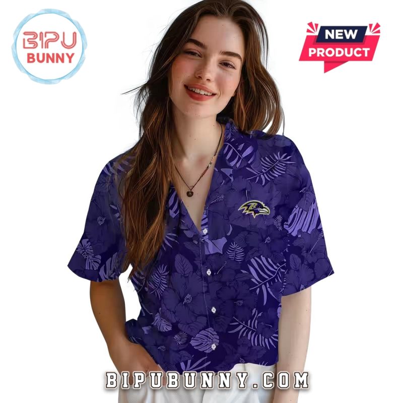 Baltimore Ravens Purple Jungle Vibes Hawaiian Shirt