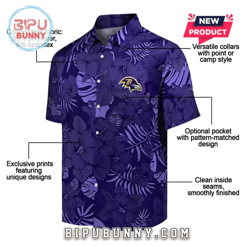 Baltimore Ravens Purple Jungle Vibes Hawaiian Shirt