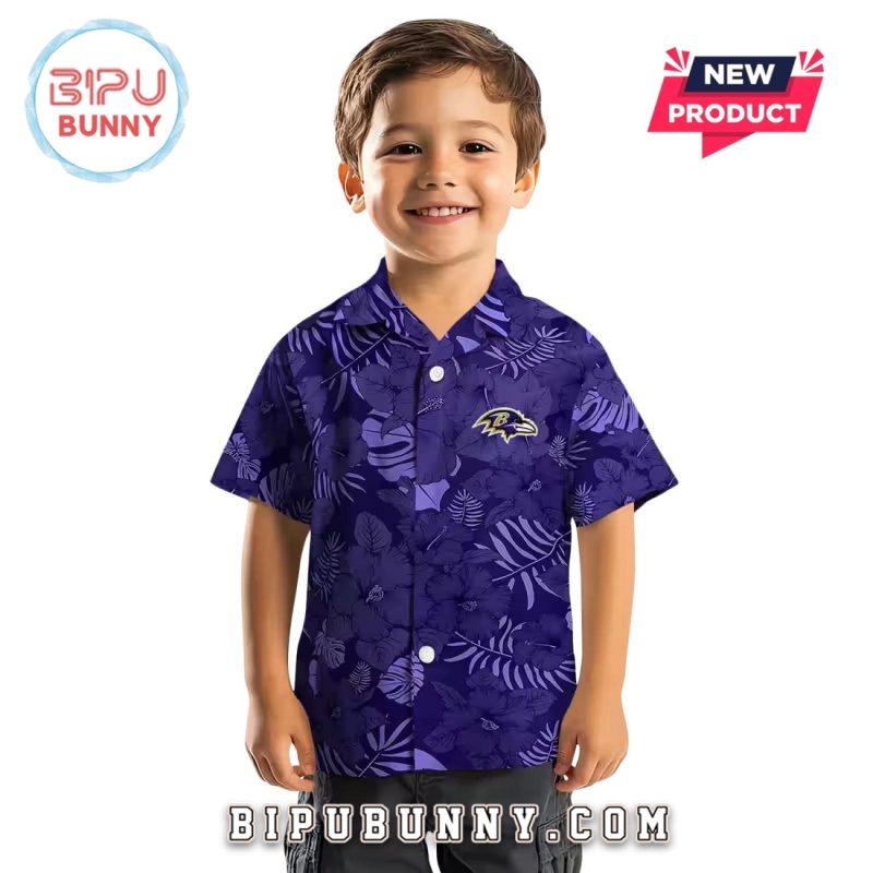 Baltimore Ravens Purple Jungle Vibes Hawaiian Shirt