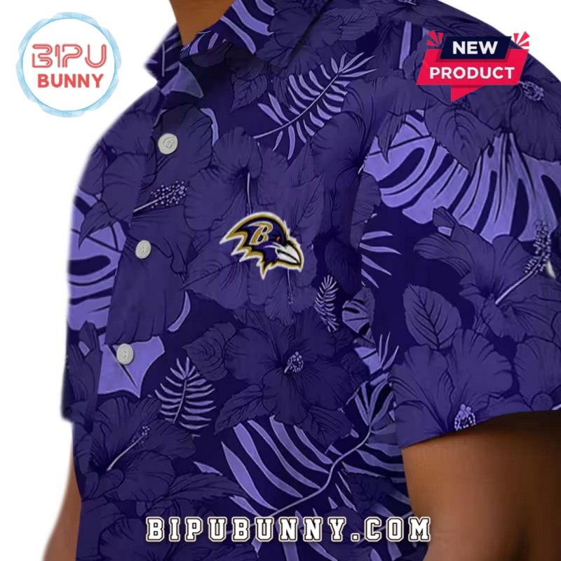 Baltimore Ravens Purple Jungle Vibes Hawaiian Shirt