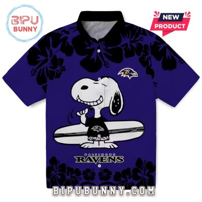 Baltimore Ravens Snoopy Surf Limited Hawaiian Shirt