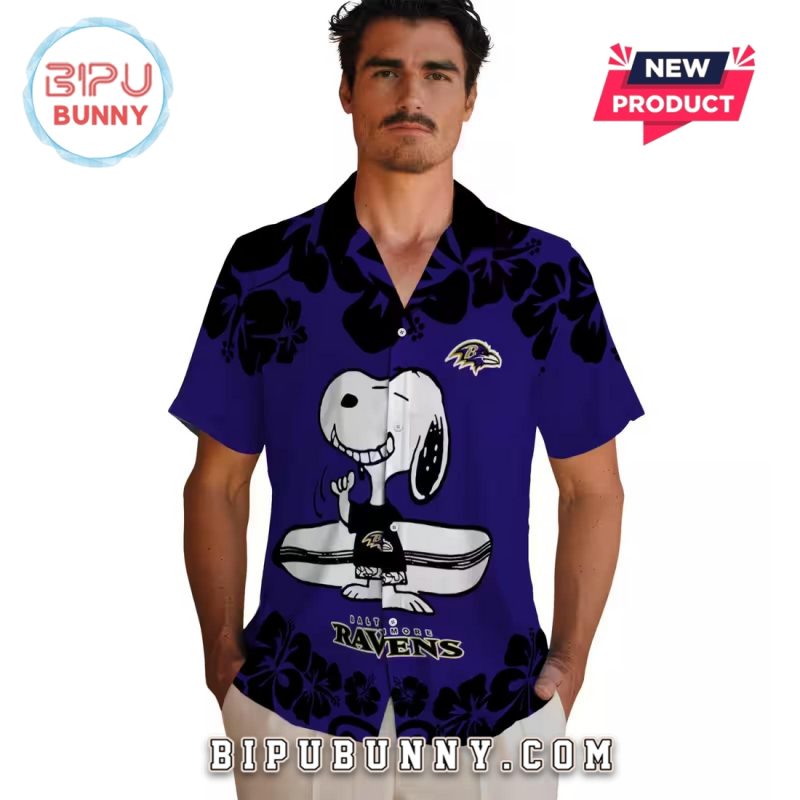 Baltimore Ravens Snoopy Surf Limited Hawaiian Shirt