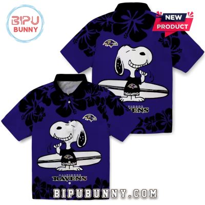 Baltimore Ravens Snoopy Surf Limited Hawaiian Shirt